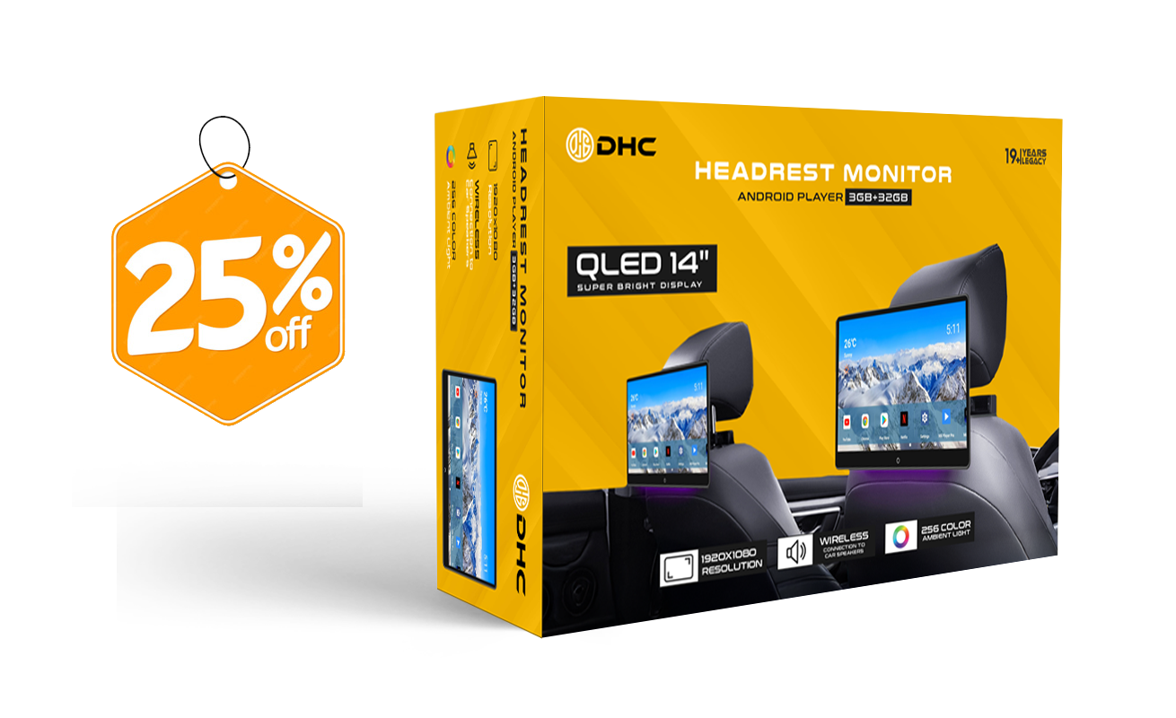 Headrest Monitor for Mercedes (3GB RAM + 32GB Storage)